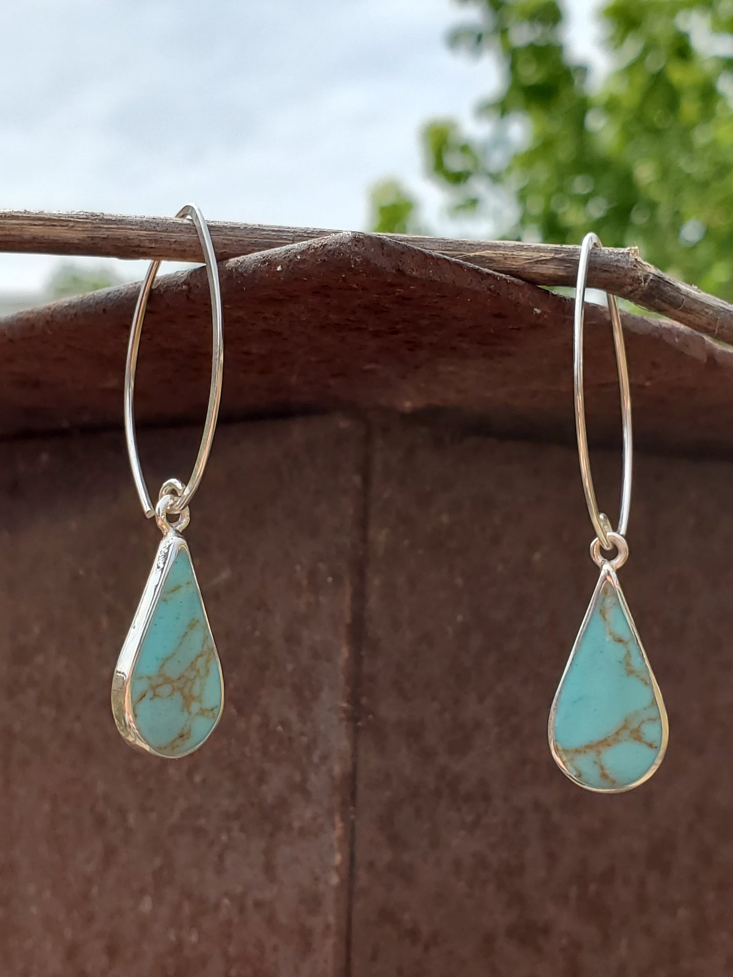 Peace: Turquoise Dangle and Drop Earrings, Jewelry for Western Wear, Silver Western Jewelry, Sterling Silver Jewelry