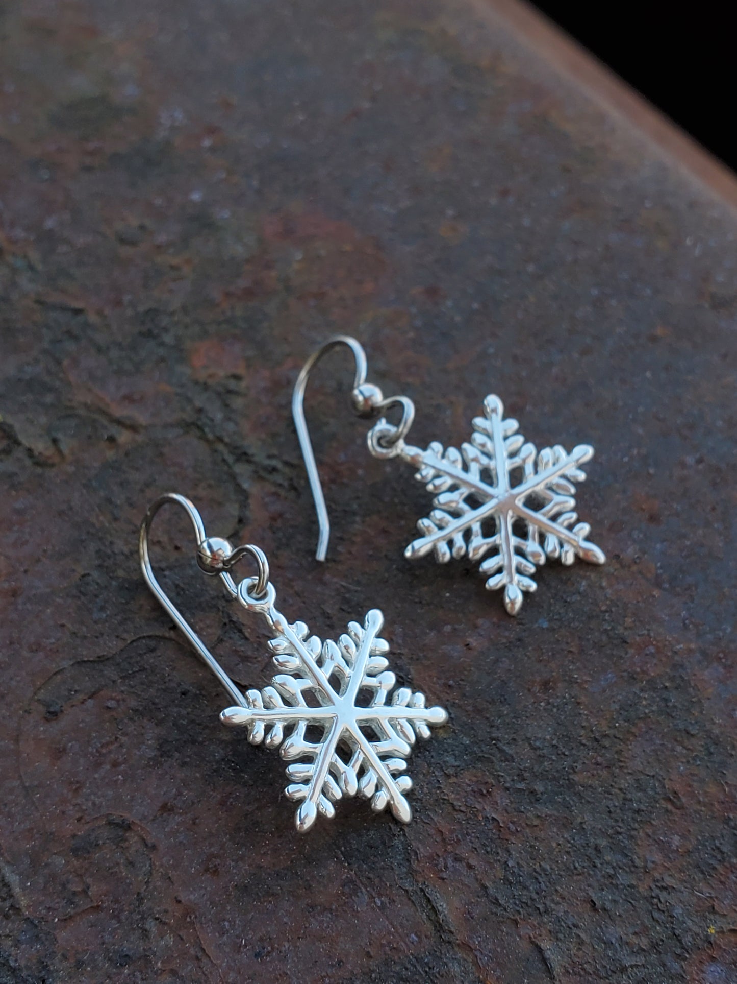 Frost: Dangle Snowflake Earrings, Earrings for Winter, Snowflake Jewelry, Western Dangle Earrings, Seasonal Jewelry