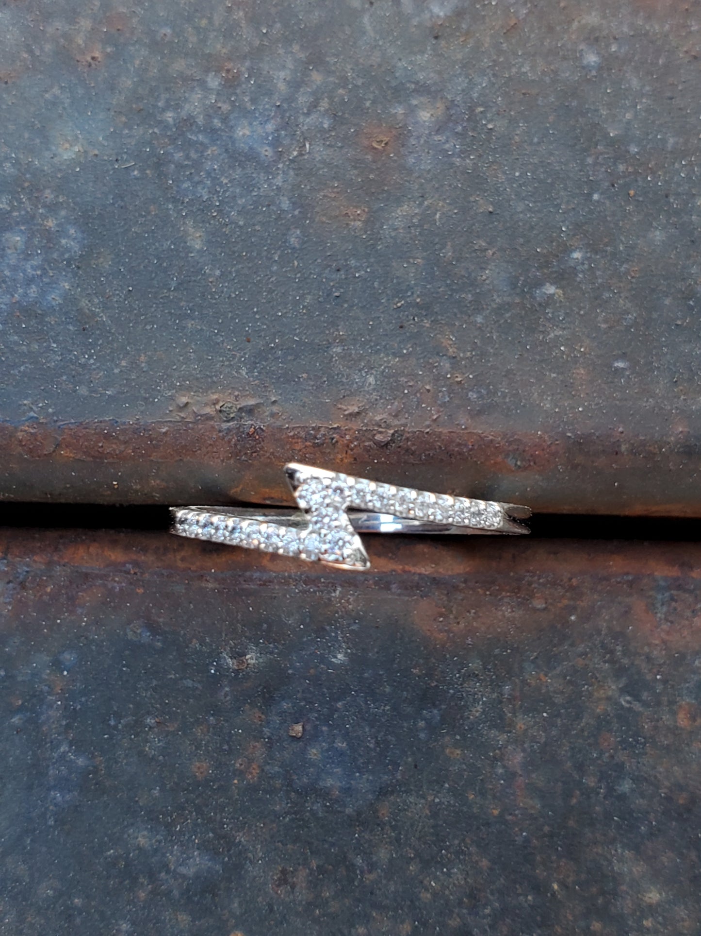 The Zara Set: Stoned Sterling Silver Stacking Ring and Sterling Silver Ring, Western Ring for Stacking, Cowgirl Ring, Western Jewelry, Diamond stacking ring, Moissanite stacking Ring