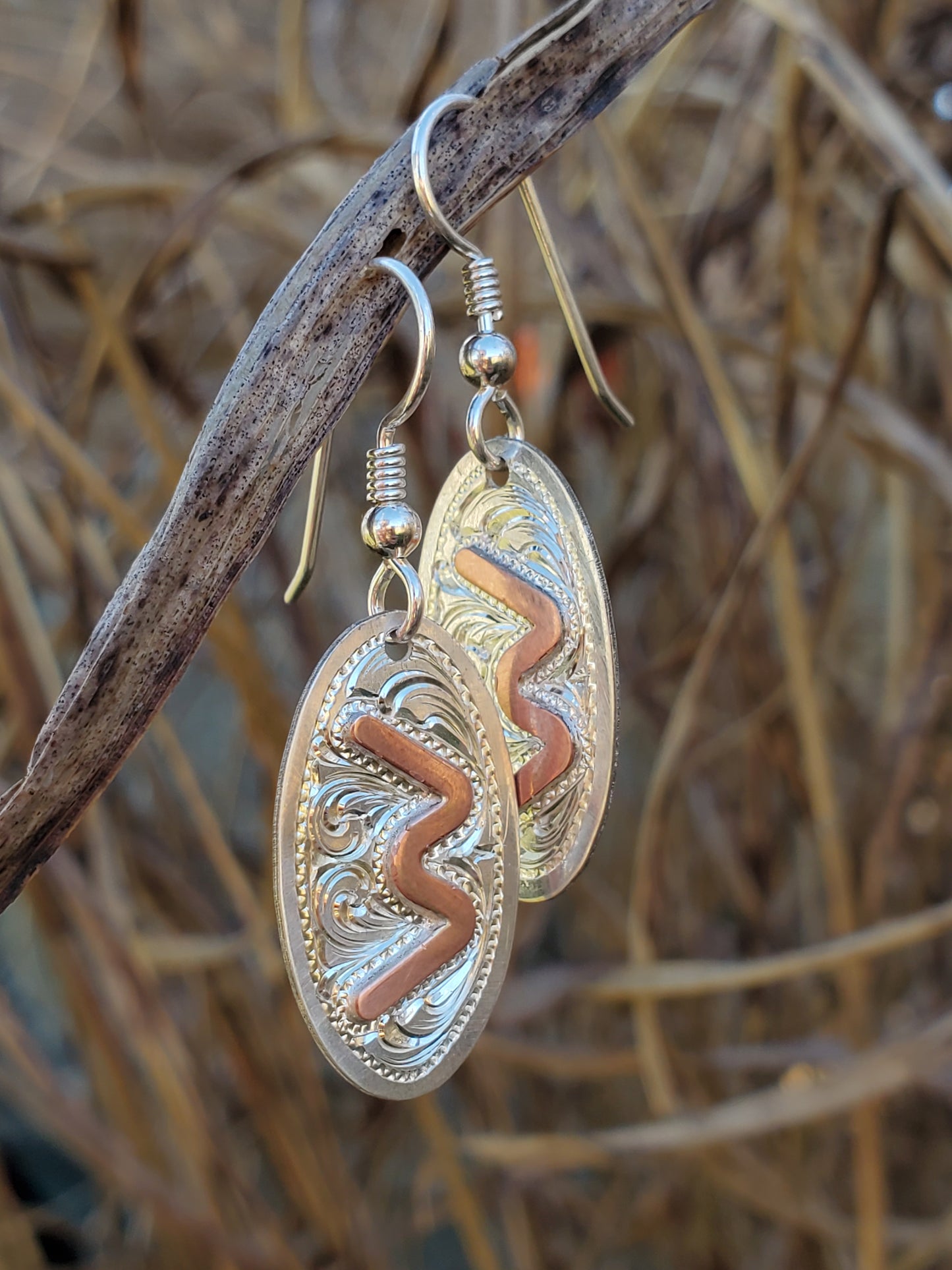 Oval Brand Earrings: Custom Brand or Initial Earrings, Hand-Engraved Oval Earrings, Custom Dangle Earrings, Cowgirl Jewelry, Western Earrings, Oval Dangle Earrings