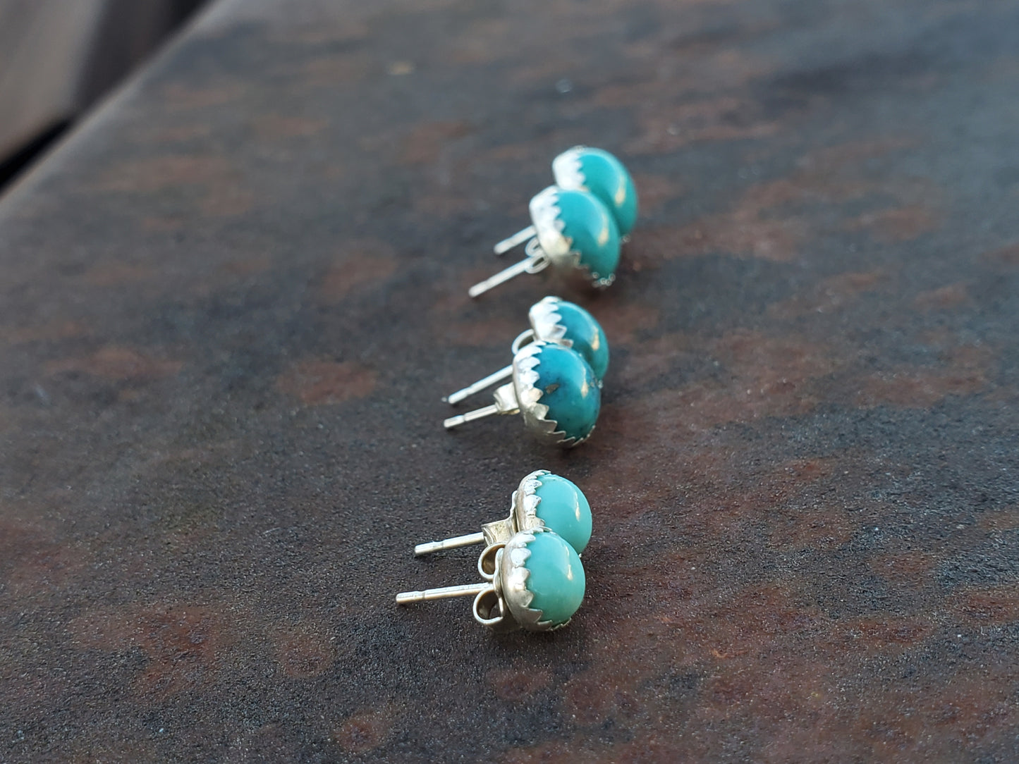 Turquoise Stud Earrings, Western stud earrings, unique earrings, cowgirl earrings, cowgirl jewelry, turquoise jewelry