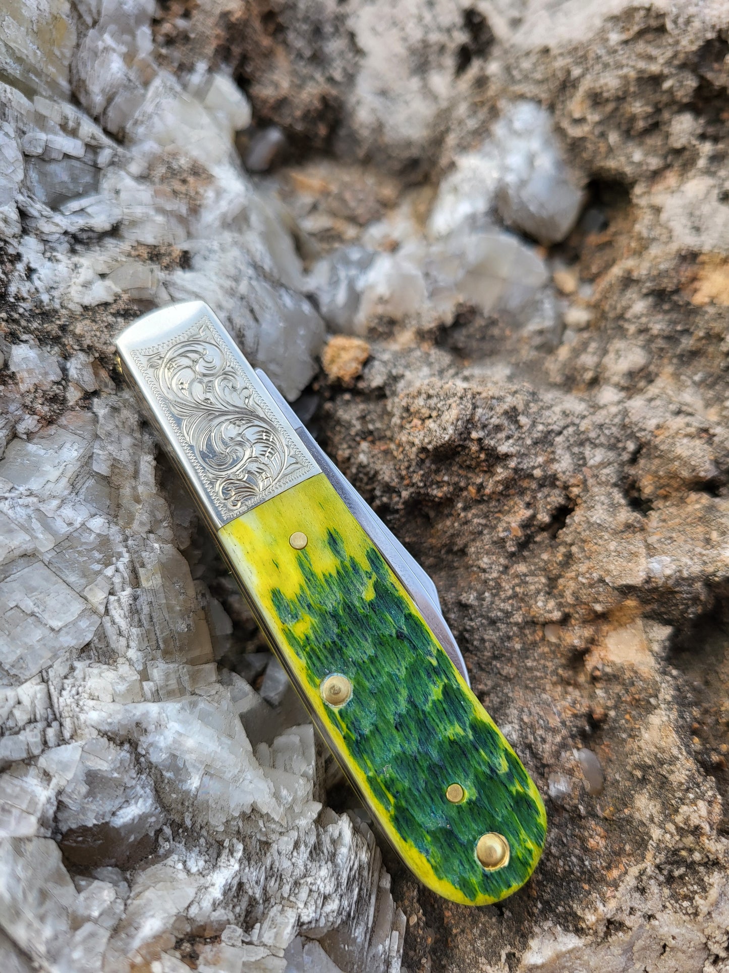 Mystery Hand-Engraved Case Knife, Knife with Hand-Engraved Bolsters, Custom Case Knife, Cowboy Gifts, Western Christmas Gifts