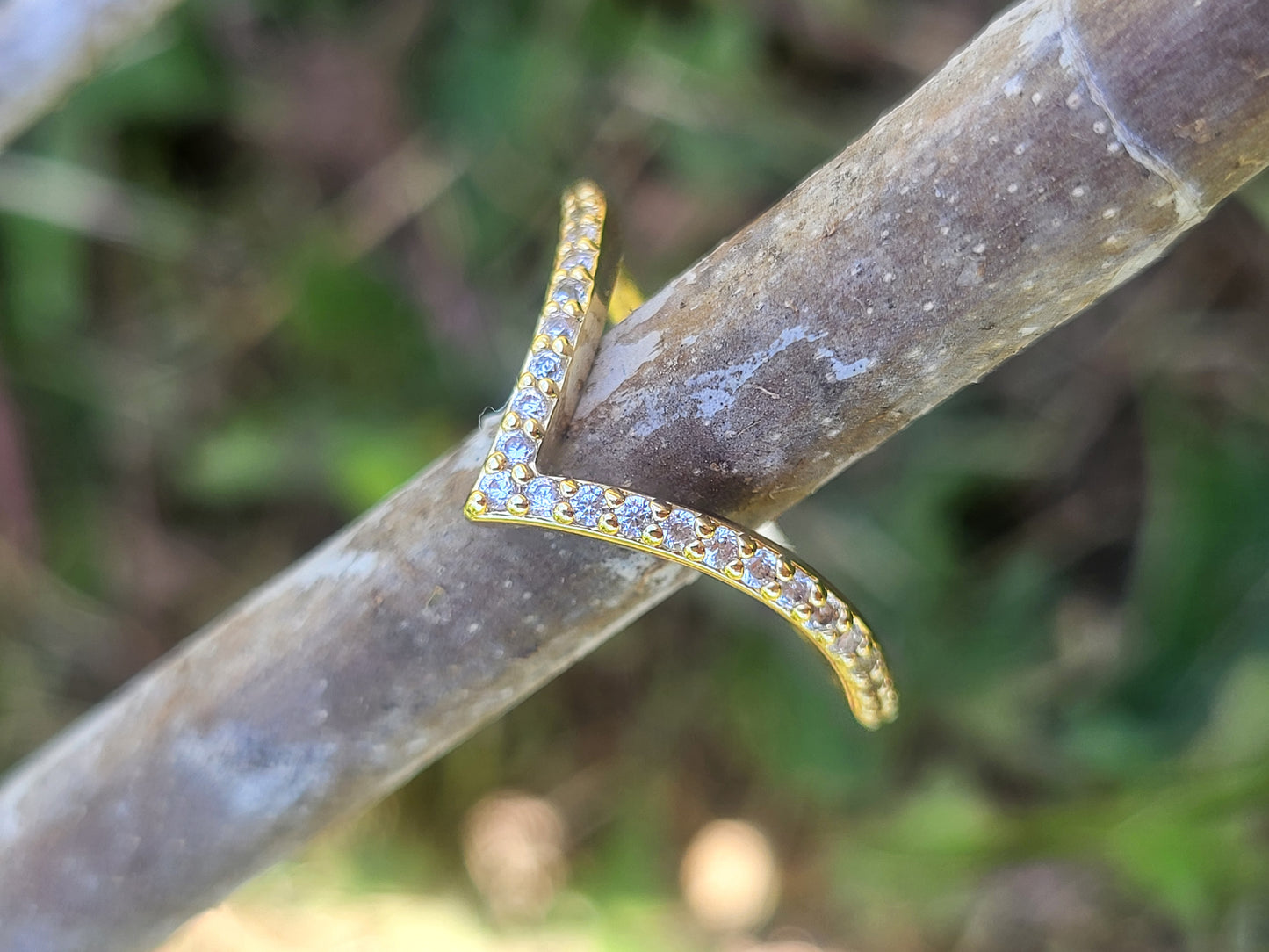 The Veronica: Diamond and Gold Contour Band, Wedding Band for Her, Dainty Western Wedding Ring for Cowgirls, Contour Stacking Band for Marquise Engagement Ring