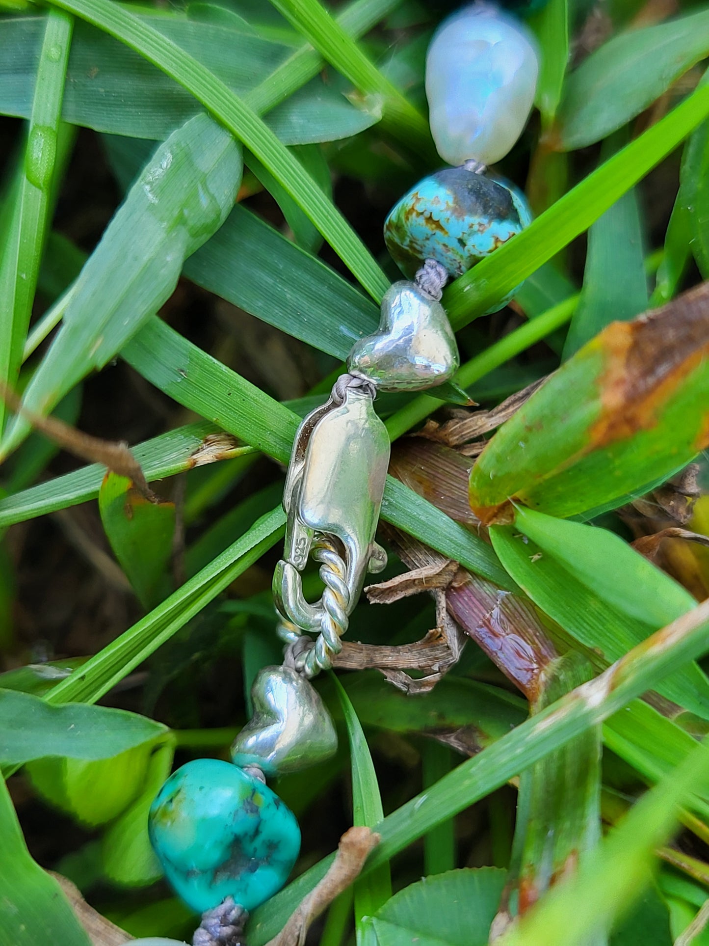 Cowgirl Pearls: Alternating Pearl and Turquoise Necklace, Hand-Knotted Pearl and Turquoise Bead Necklace, Cowgirl Christmas Gift, Western Gift for Her, Cowgirl Bridal Jewelry