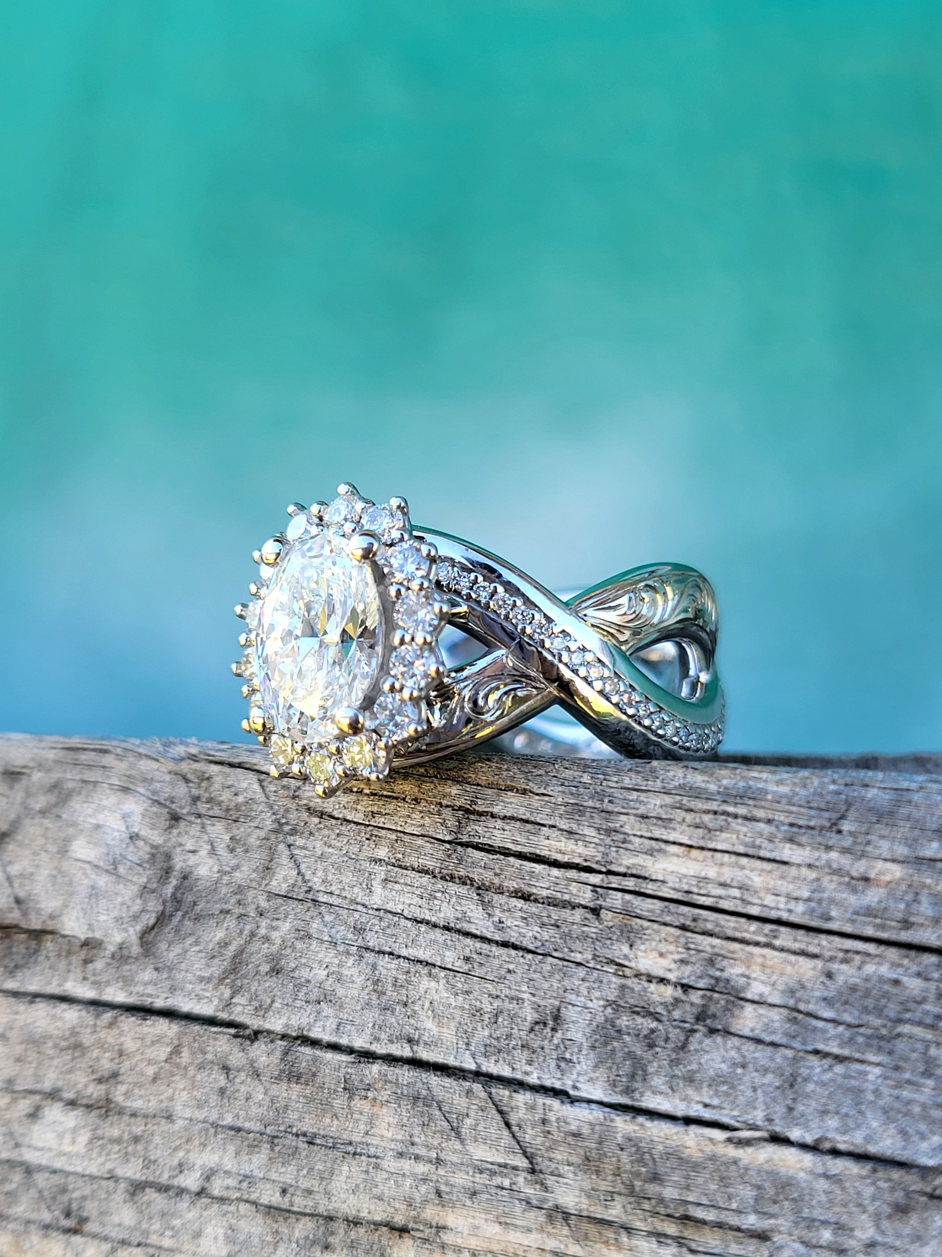 The Angie: Contemporary Western Fusion Engagement Ring, Modern