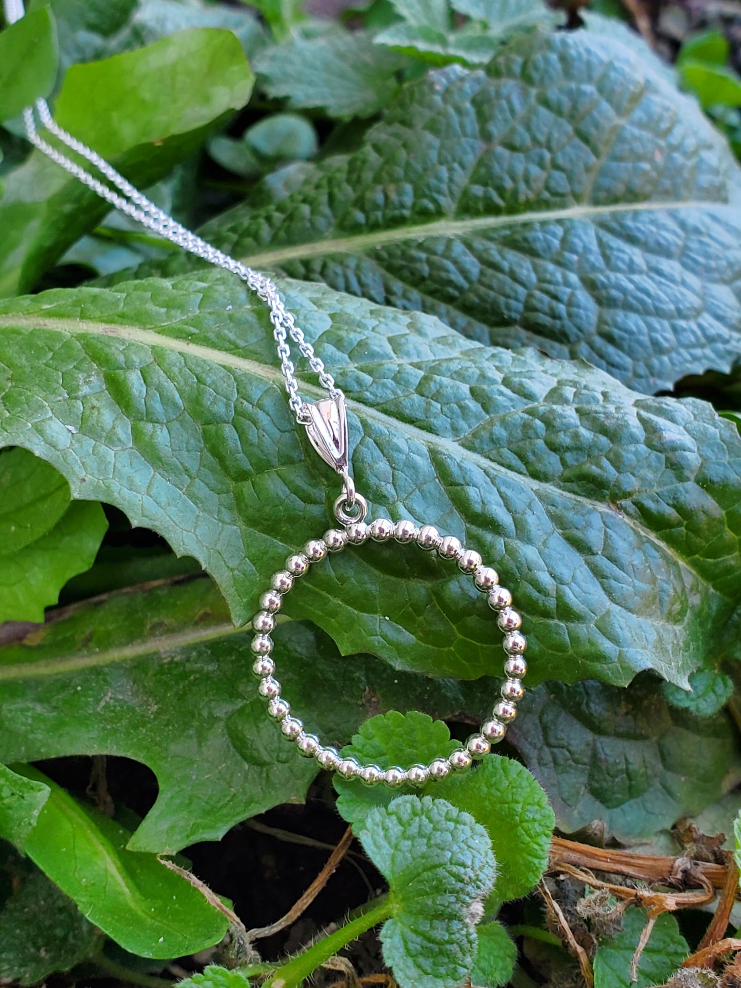 Bead Circle Pendant: Dainty Western Pendant, Cowgirl Bridal Jewelry, Western Necklace for Bride, Cowgirl Layering Jewelry