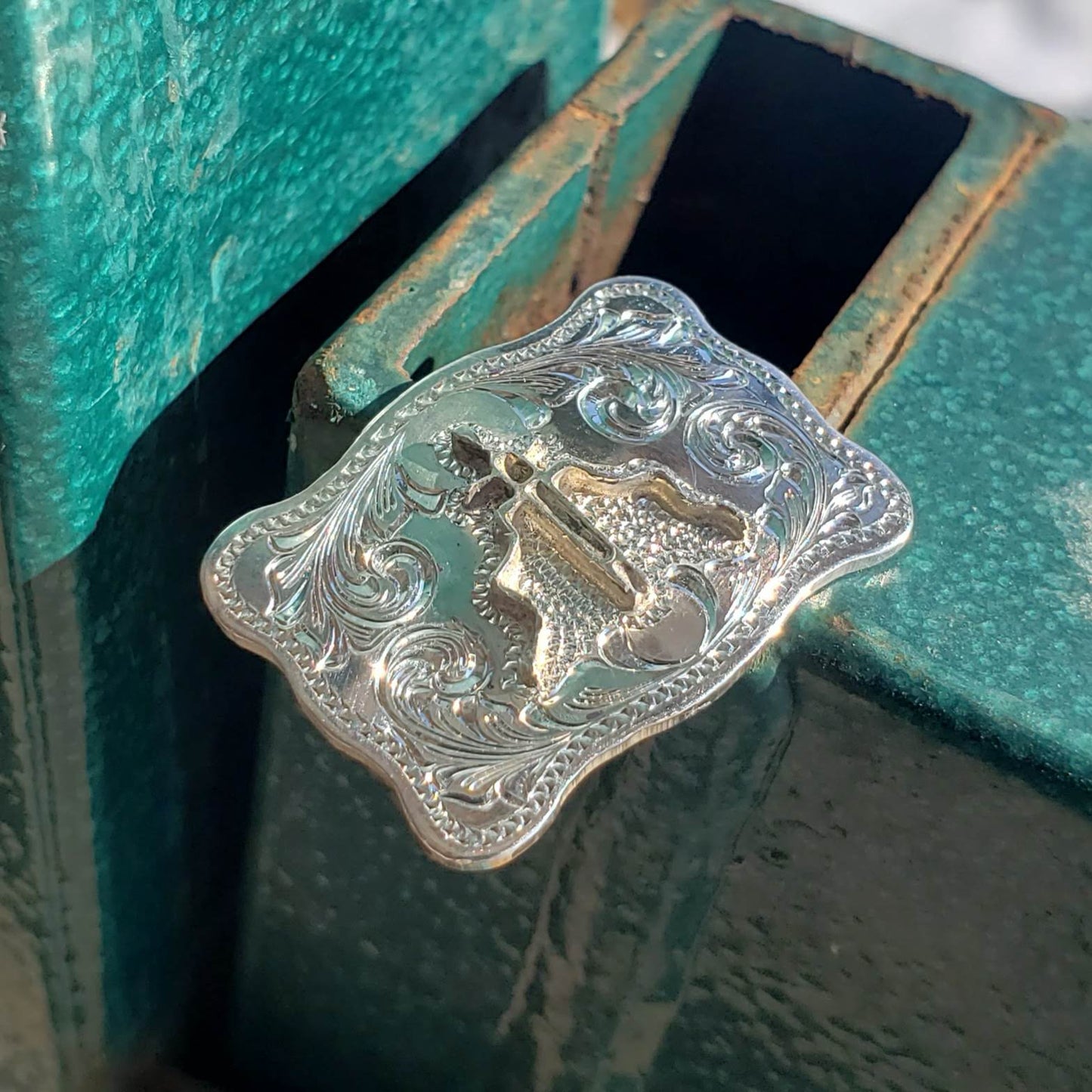 Sterling Silver Hat Pin Buckle, Custom Brand Hat Pin, Western Hat Pin, Cowboy Hat Pin Buckle