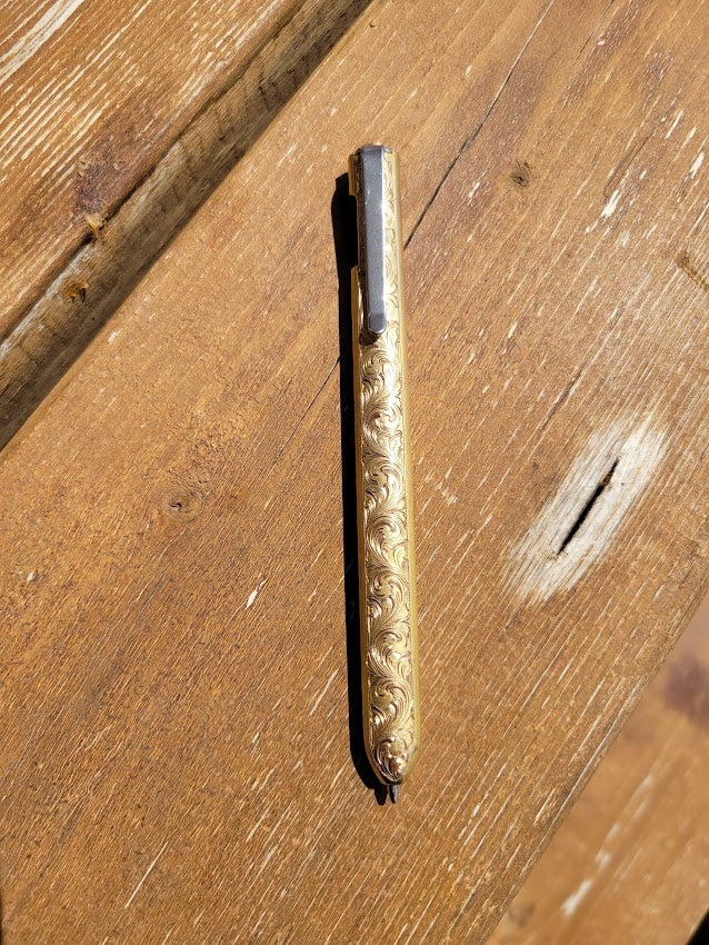 Hand Engraved Boker Metal Pen, Gift for Him, Gift for Her, Christmas Gift Idea, Cowboy Gift Idea