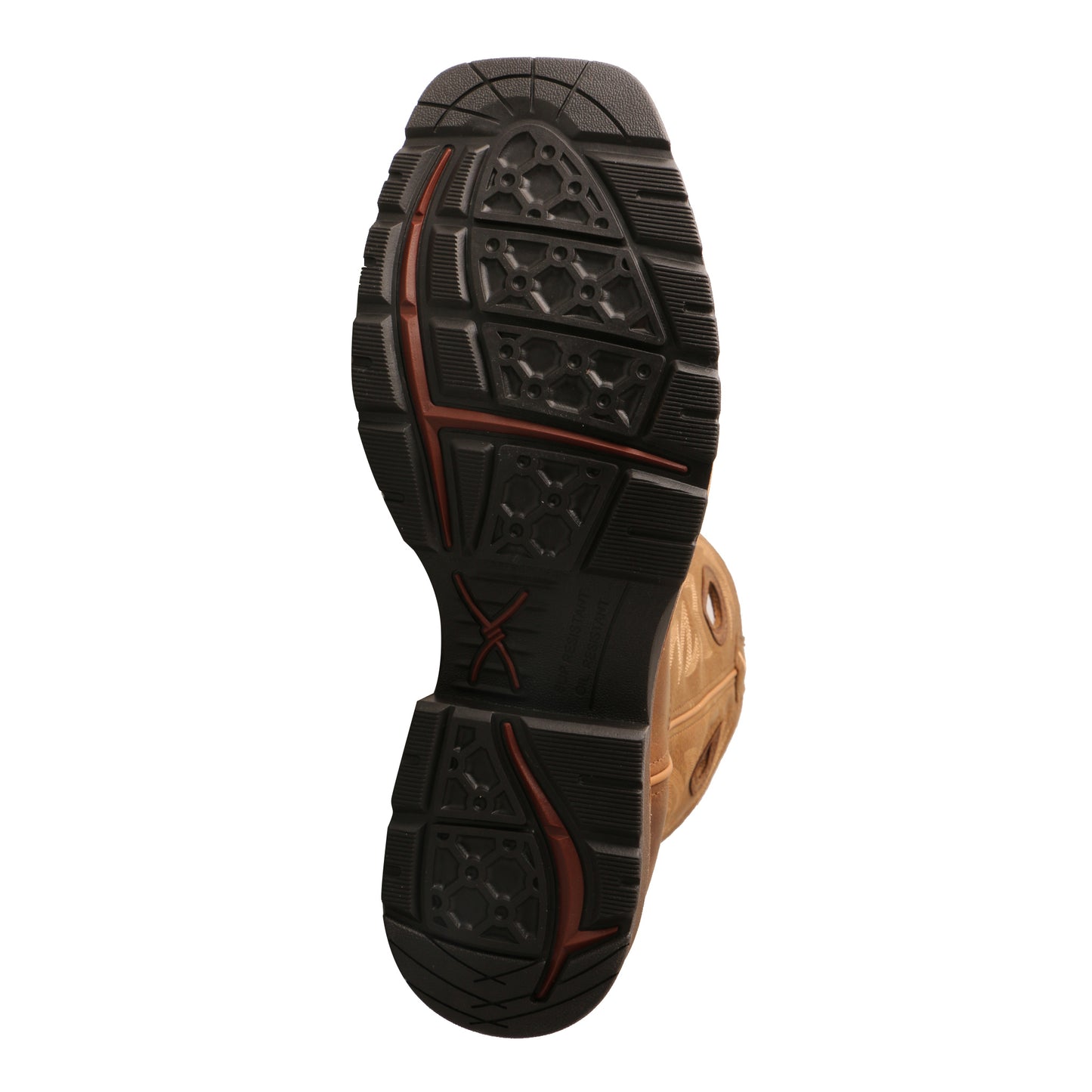 Picture of sole of Men's Twisted X Pull On Soft Toe 11" Western Work Boot MCWW002
