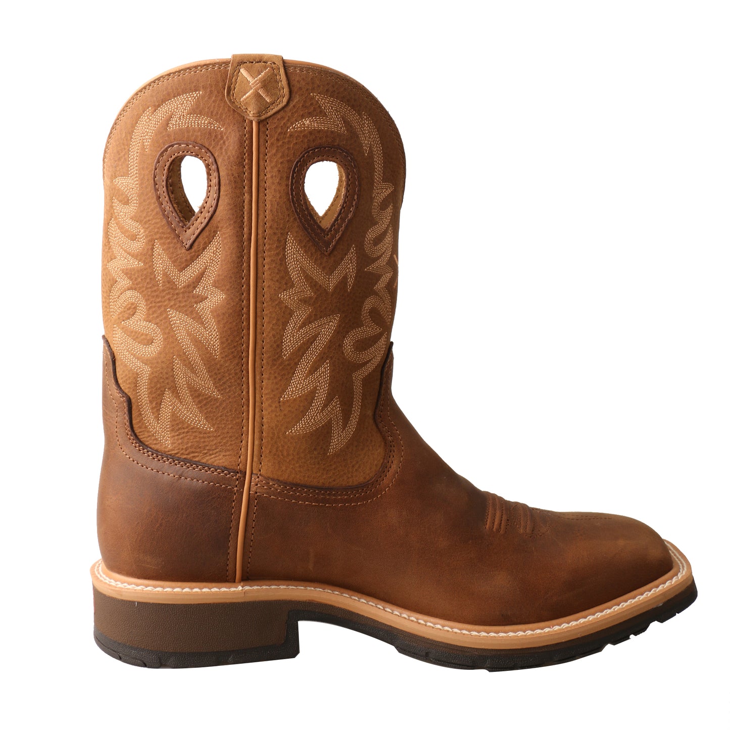 Picture of heel of Men's Twisted X Pull On Soft Toe 11" Western Work Boot MCWW002