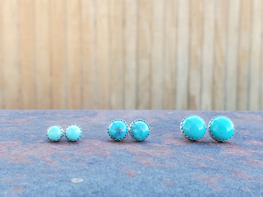 Turquoise Stud Earrings, Western stud earrings, unique earrings, cowgirl earrings, cowgirl jewelry, turquoise jewelry