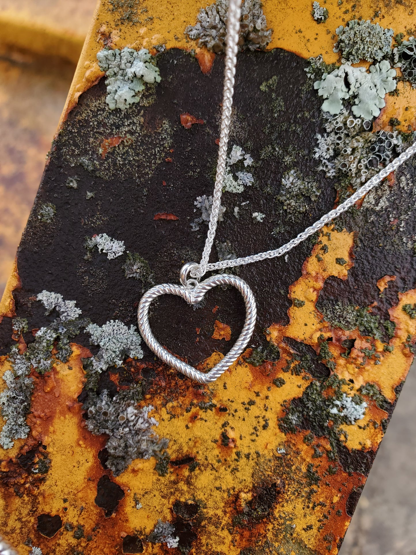 Heart Rope Pendant: Cowgirl Heart Jewelry, Western Rope Jewelry, Western Bridal Jewelry, Sterling Silver Rope Necklace