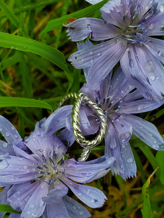 The Honda: 10K White, Rose, or Yellow Gold Rope Band, Women's Western Ring, Cowgirl Rope Band, Unique Western Jewelry