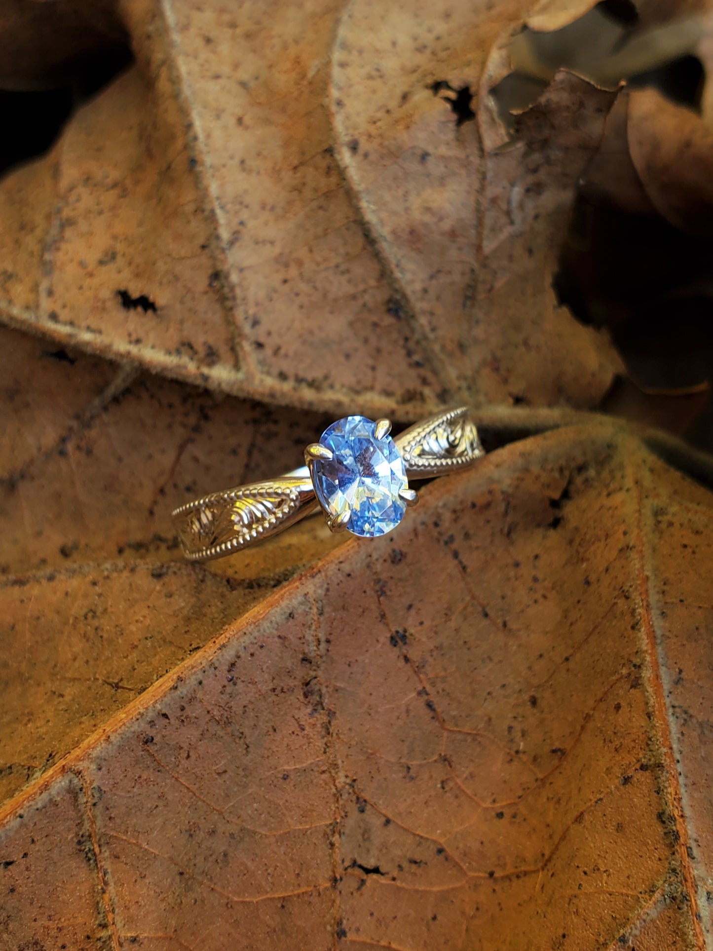 Custom Oval Gemstone Ring Set (30+ Center Stone Options!), Custom Birthstone Ring, Hand Engraved Ring, Western Promise Ring, Cowgirl Engagement Ring