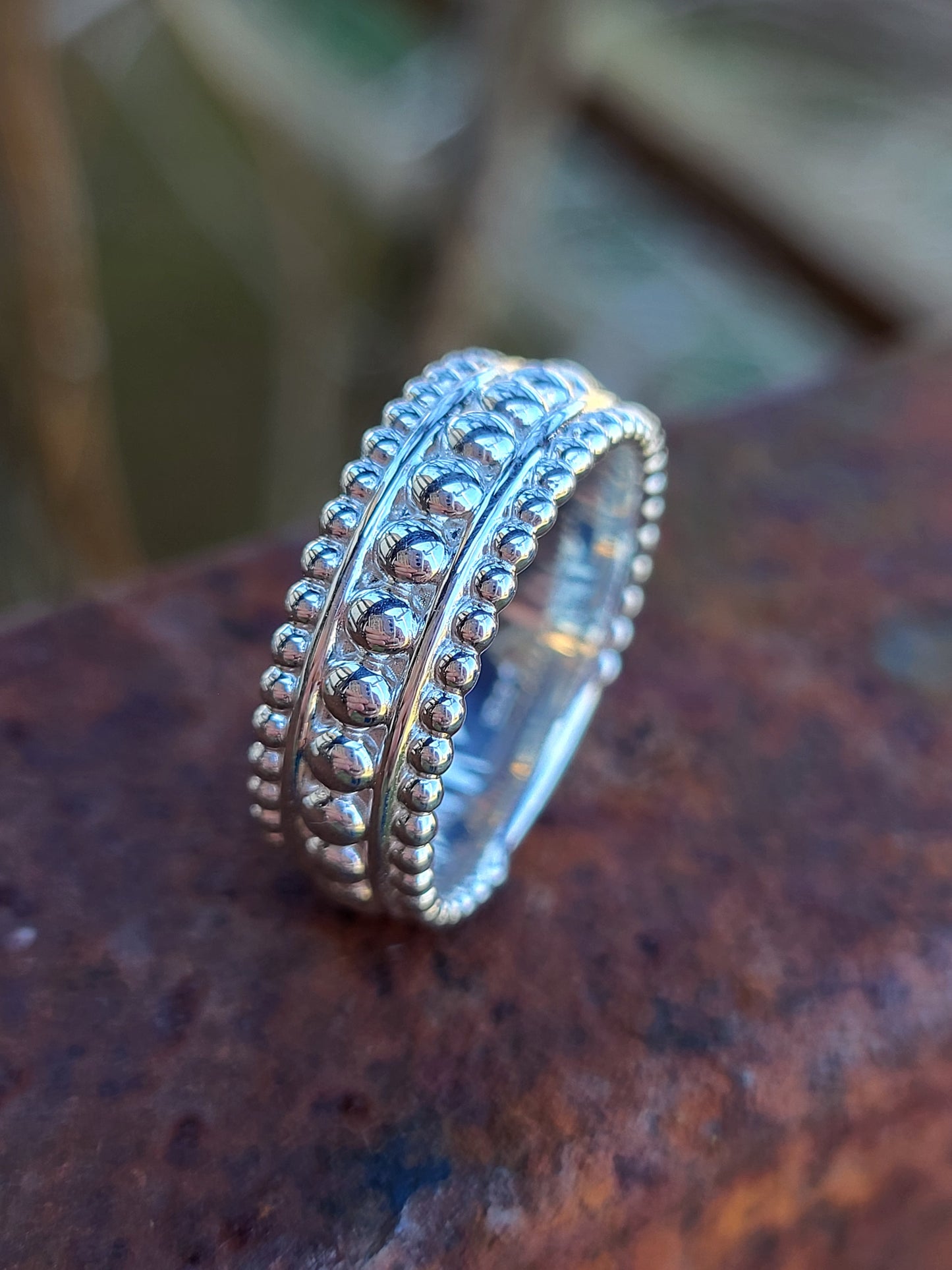 The Libby: 6.5mm Bead Band, Cowgirl Bead Ring, Western Style Everday Ring, Chunky Stacking Band for Her, Cowgirl Ring