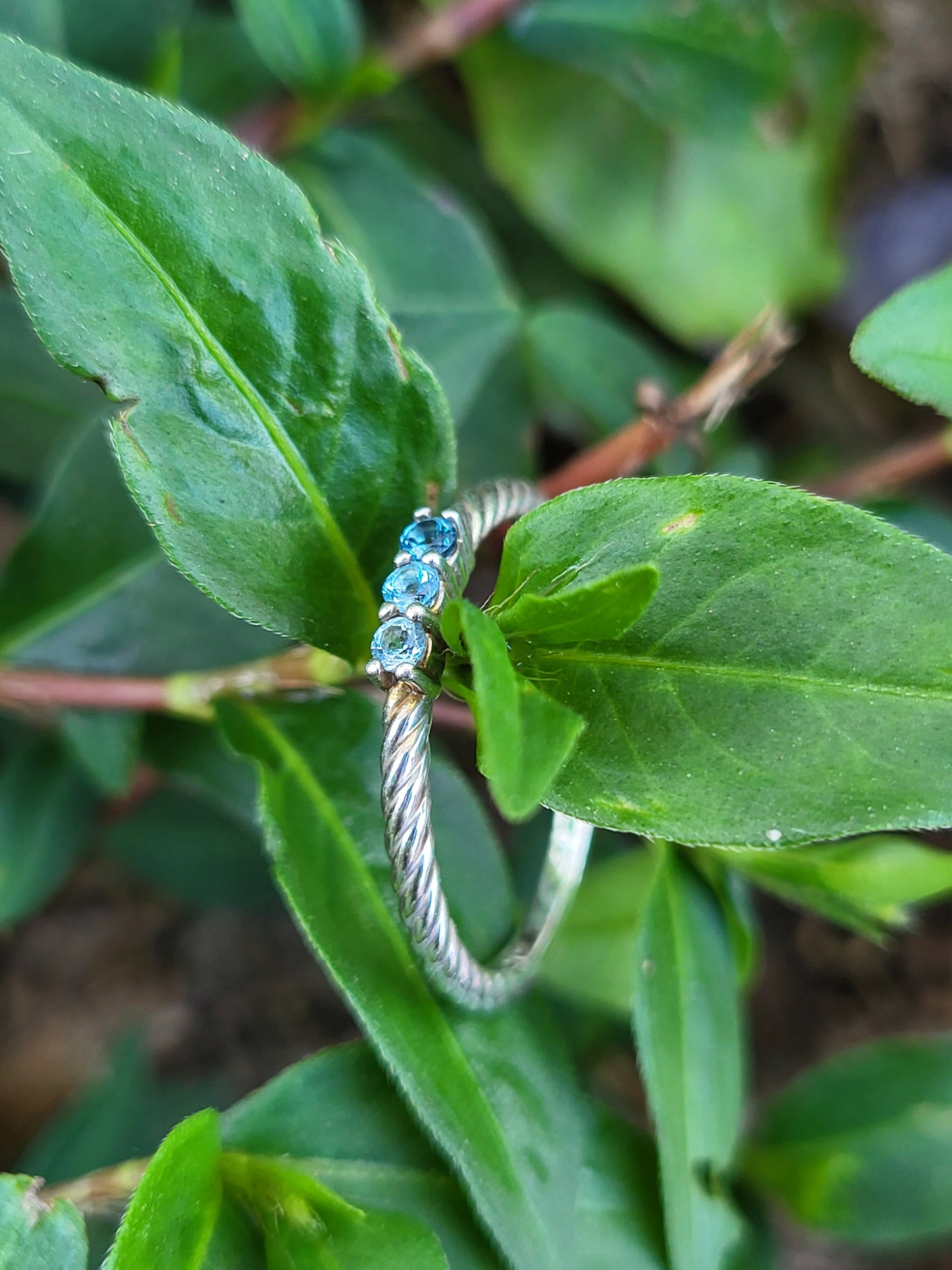 Loreena's Birthstone Band: Custom Birthstone Stacking Band, Rope Band with Gemstones, Western Stacking Mother's Ring