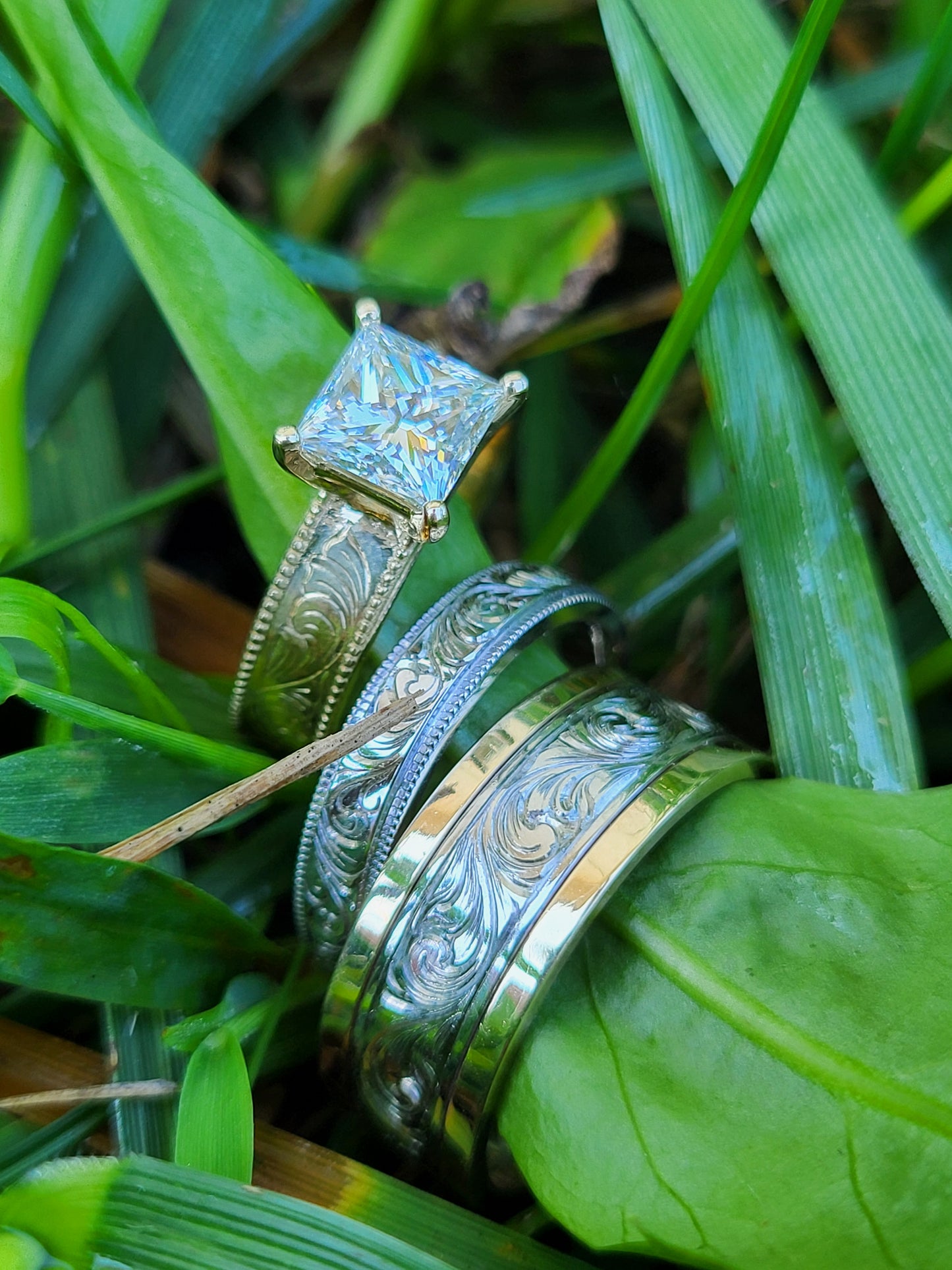 IMMEDIATE SHIP: Size 5 The Tawny: 14K Yellow Gold Ring, Square Lab Grown Diamond ring, western engagement ring, cowgirl ring, white gold engagement ring (Copy)