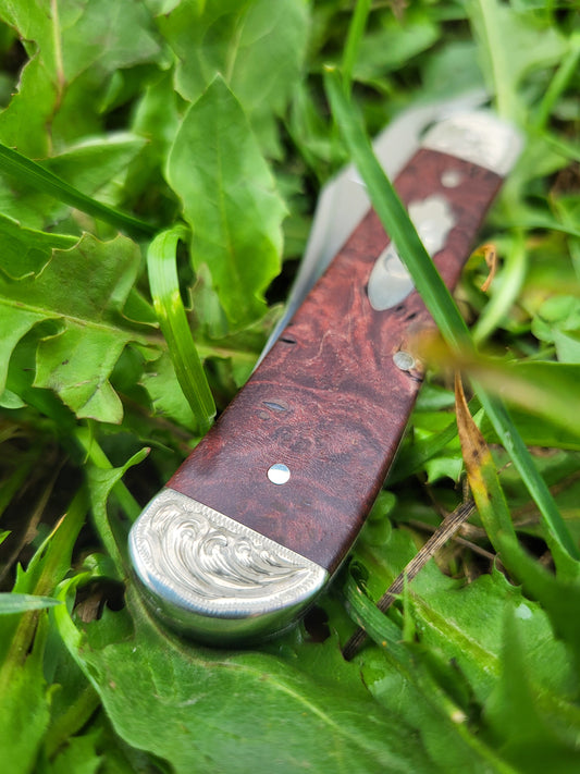 Mystery Hand-Engraved Case Knife, Knife with Hand-Engraved Bolsters, Custom Case Knife, Cowboy Gifts, Western Christmas Gifts