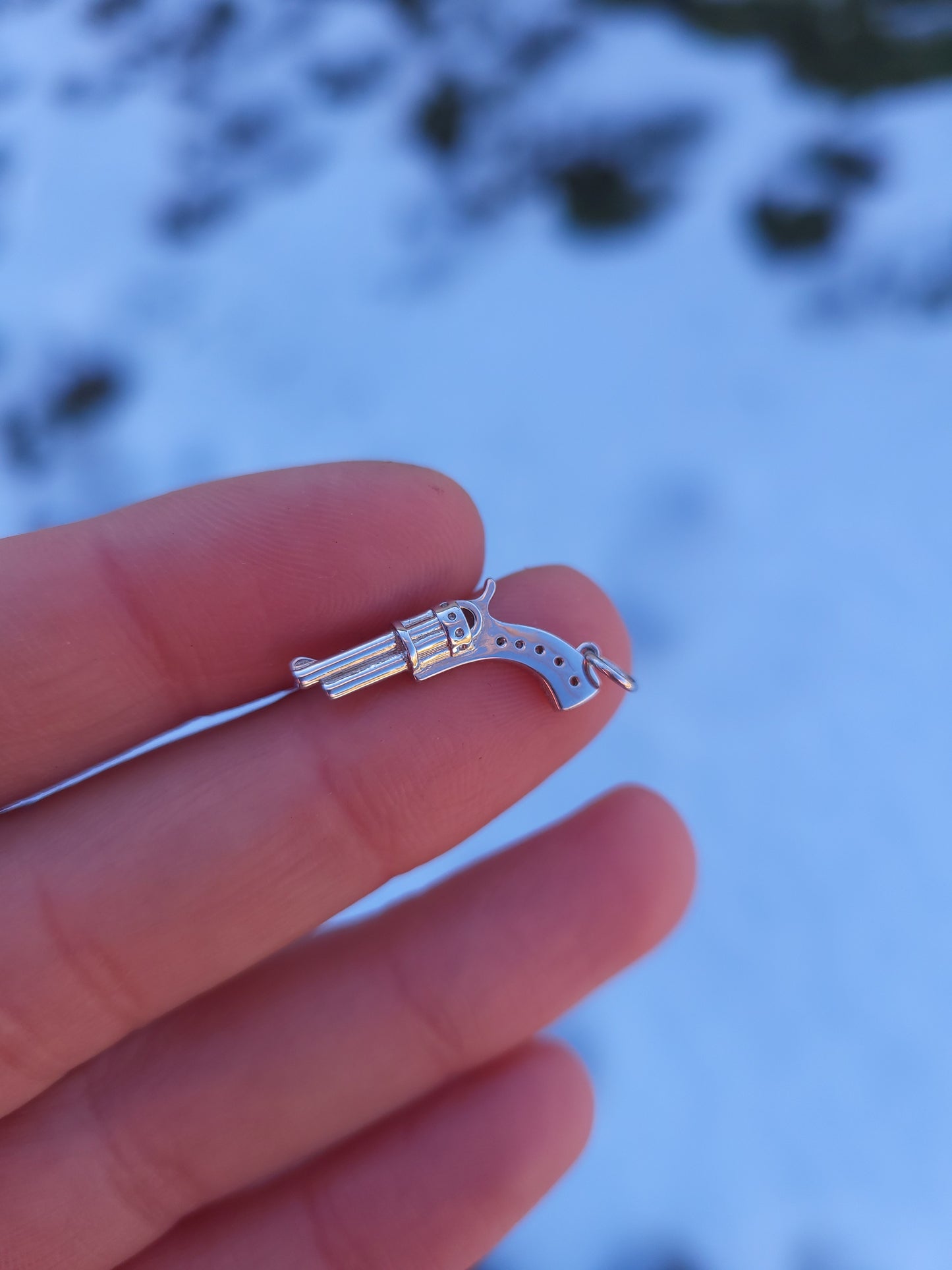 Cowgirl Charm #2: The Revolver, Sterling Silver, or 14K Yellow, Rose, or White Gold, Cowgirl Gifts, Western Jewelry For Her, Cowgirl Charm Jumble, Cowgirl Necklace