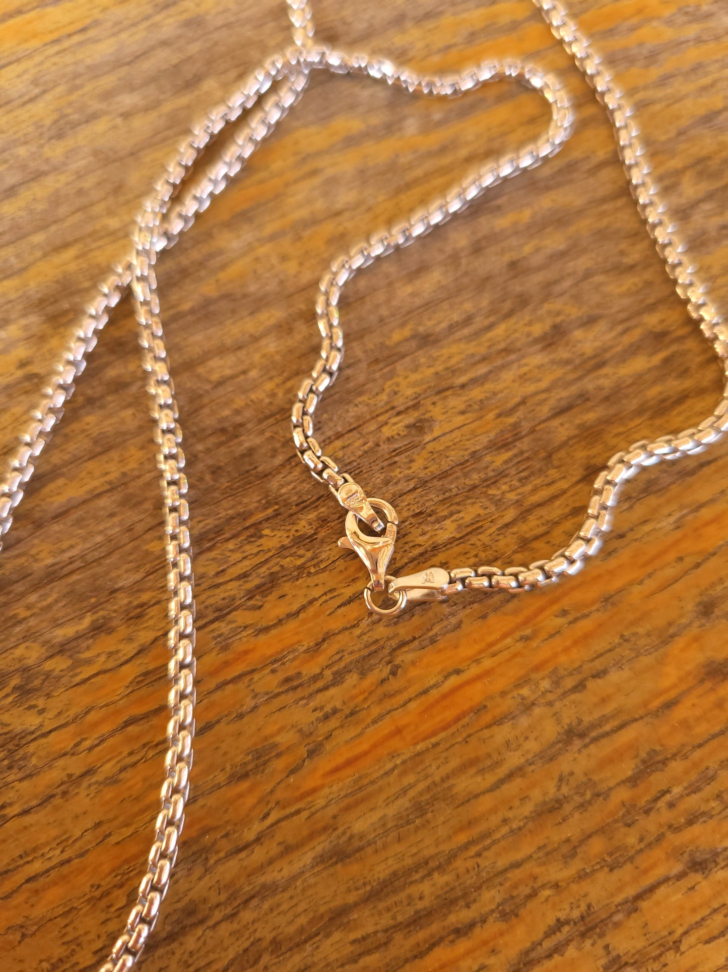 The Classic Box Chain in Sterling Silver: 2.5mm Edition. Solid 2.5mm Round Box Chain in Sterling Silver, Fully Solid- not hollow. Everyday Solid Silver Chain
