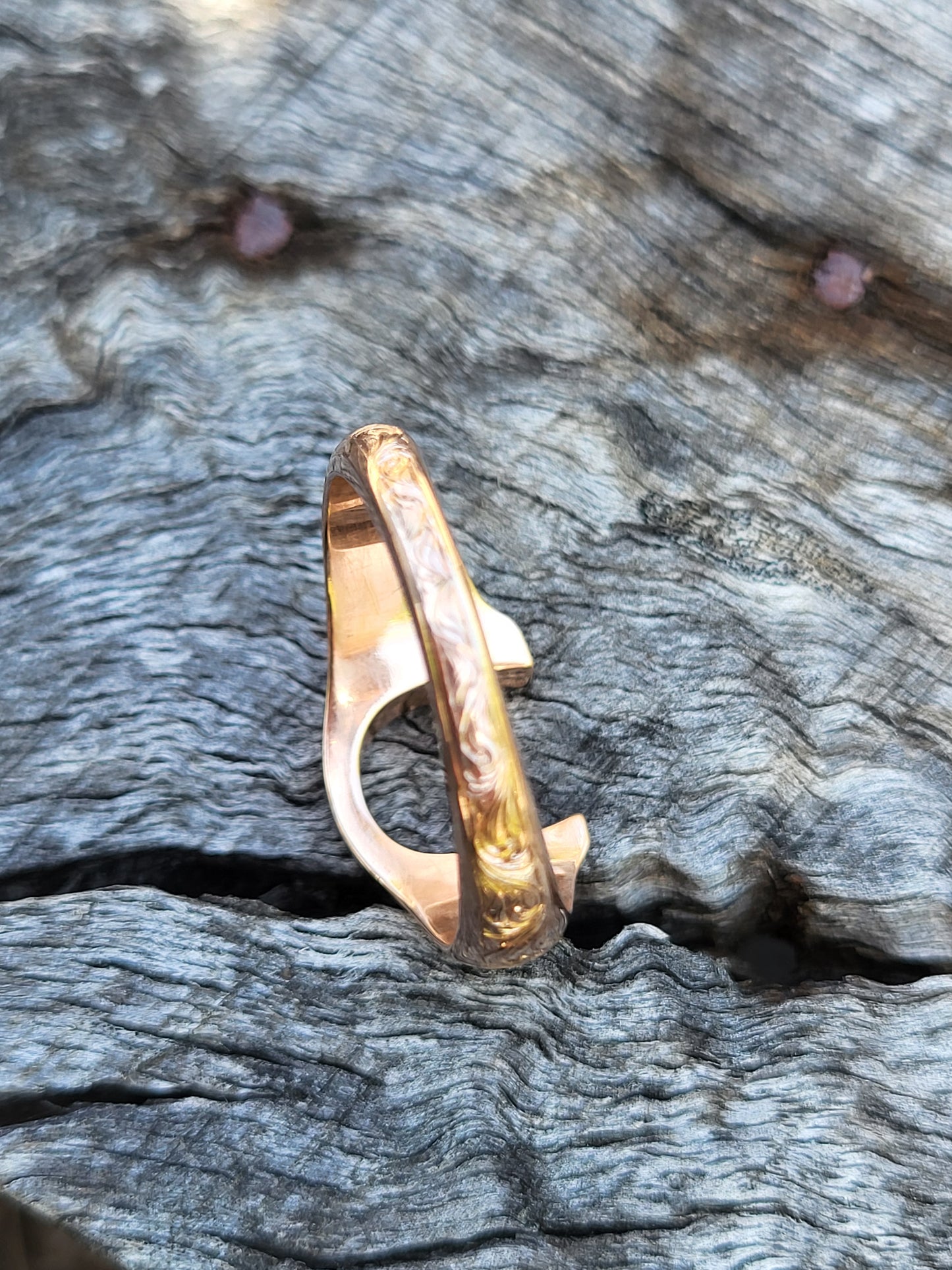 The Morgan: Customizable Hand-Engraved Horseshoe Ring, Western Unisex Horseshoe Ring, Cowgirl Jewelry, Western Statement Ring, Cowboy Gemstone Jewelry