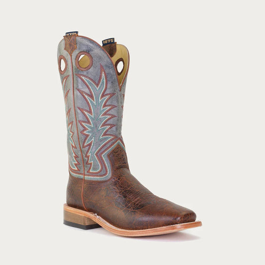 WALTON Men's Cowboy Boot, Brown on Brown Ostrich by Hyer Boot Company, Wedding Boot for Him