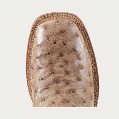 HARPER Ostrich Tan and Eggplant, Women's Cowboy Boots by Hyer Boot Company, Cowgirl Boots, Wedding Wear