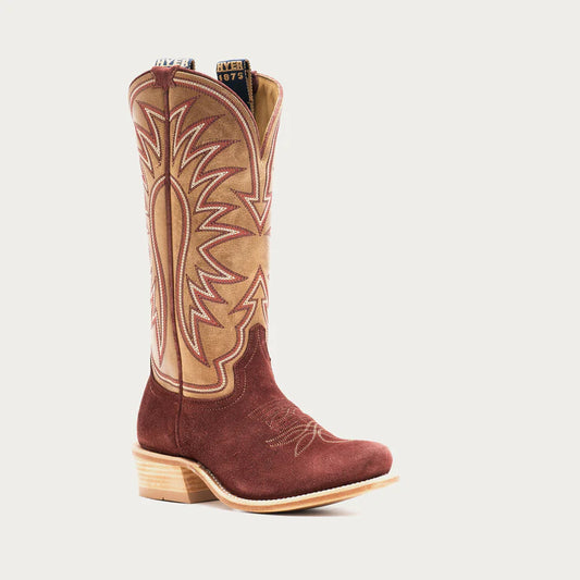 ROSE HILL Women's Cowboy Boot, Burgundy and Tan, by Hyer Boot Company, Cowgirl Boot