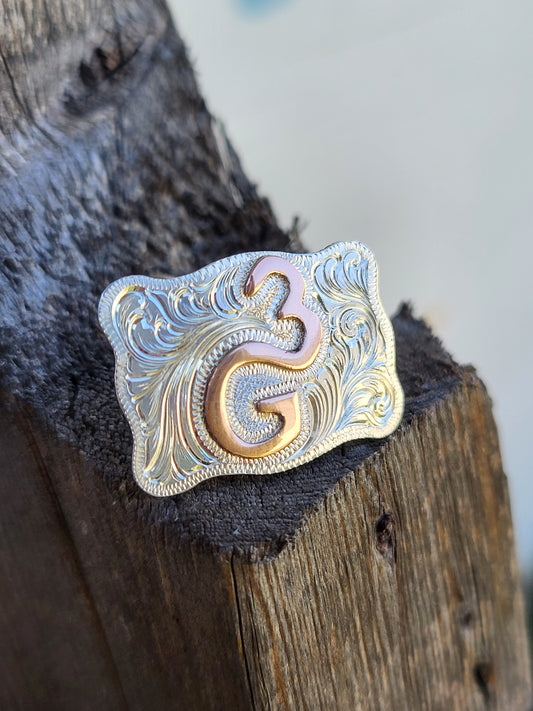 Sterling Silver Hat Pin Buckle, Custom Brand Hat Pin, Western Hat Pin, Cowboy Hat Pin Buckle