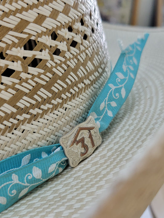 Sterling Silver Hat Pin Buckle, Custom Brand Hat Pin, Western Hat Pin, Cowboy Hat Pin Buckle