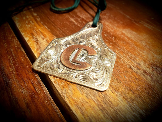 Custom Large Branded Pendant, Sterling Silver Necklace, Cowgirl Jewelry, Western Gifts