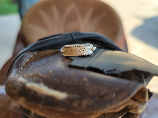 The Kennedy: Signet Sterling Silver Ring with Rope Edge, Hand Engraved Ring, Gift for Her