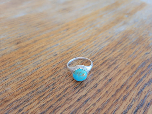 Sterling Silver Ring with Turquoise Stone, Gift for Her