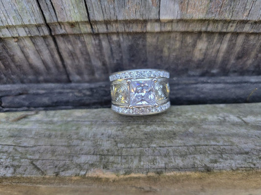 The Whitney: Gorgeous Channel Set Hand Engraved Sterling Silver Engagement Ring, Wedding Band, Gifts For Her RNG00101 by Loreena Rose