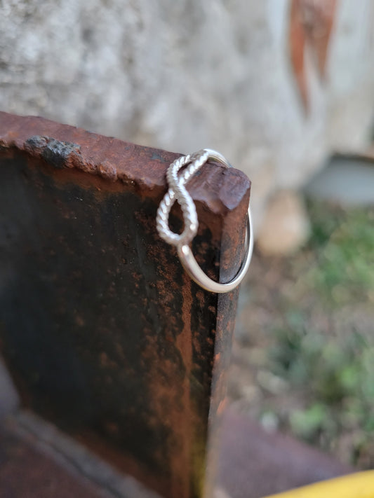 Sterling Silver Infinity Rope Ring, Gifts for her,