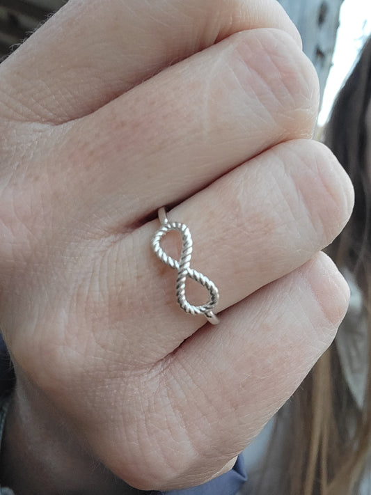 Sterling Silver Infinity Rope Ring, Gifts for her,