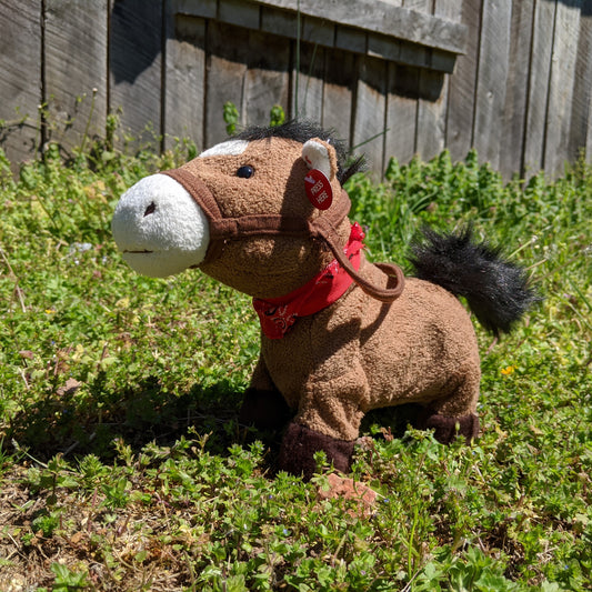 Galloping Trigger Plush Toy Horse Character from the book series The Adventures of Cowboy Cinch & Wrangler Rein