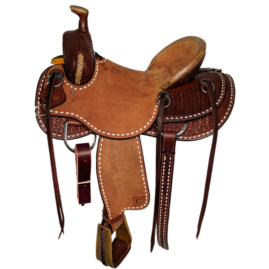 Side picture of C&L Buckstitched Feather Rancher CLS00010
