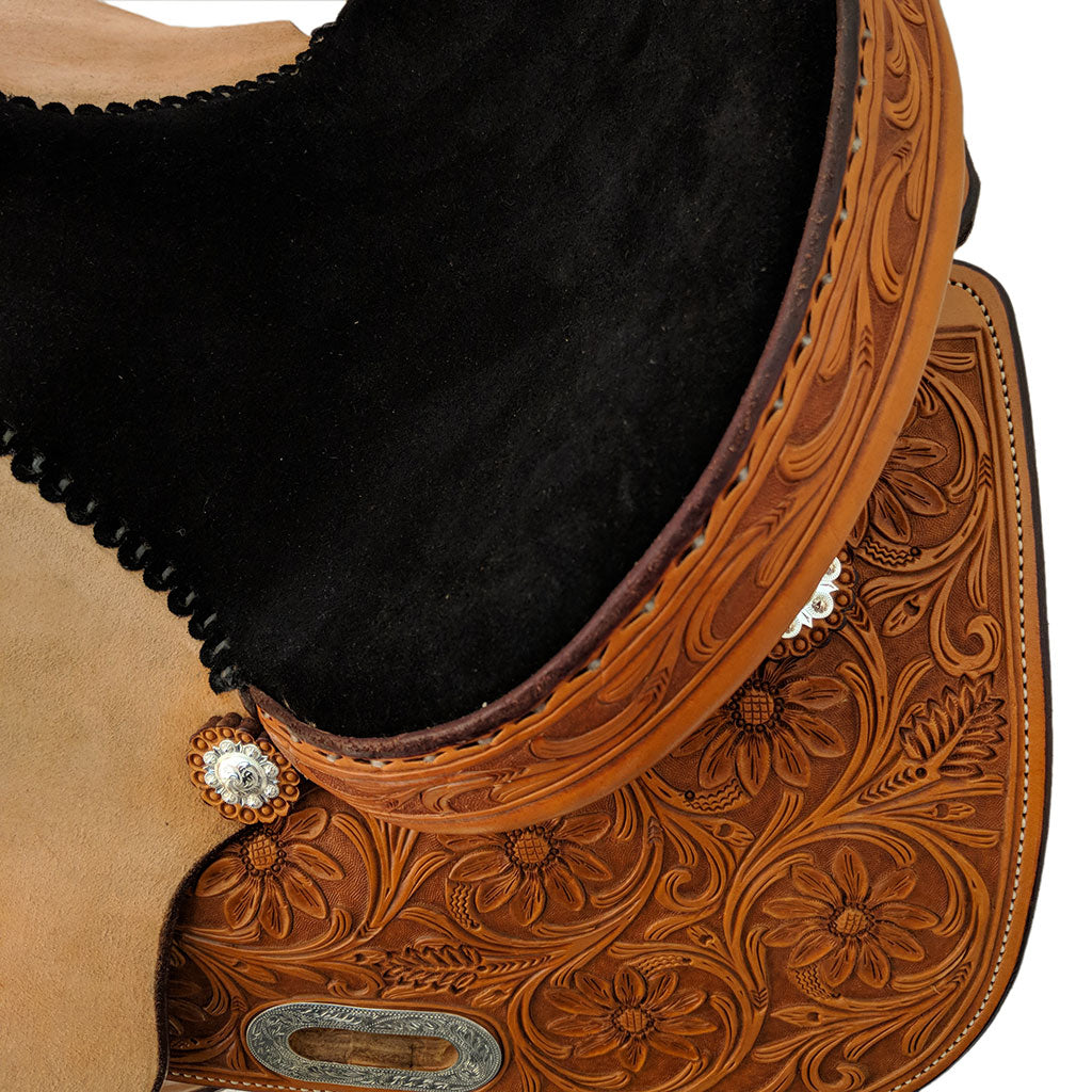 Picture of seat and back of C&L CB Barrel Saddle CLS00016
