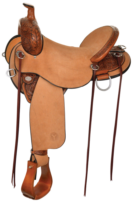 Side Picture of Circle Y Drover FlexII Hardseat Trail Saddle 2382