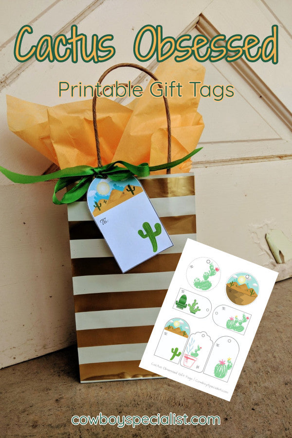 Cactus Obsessed Printable Gift Tags