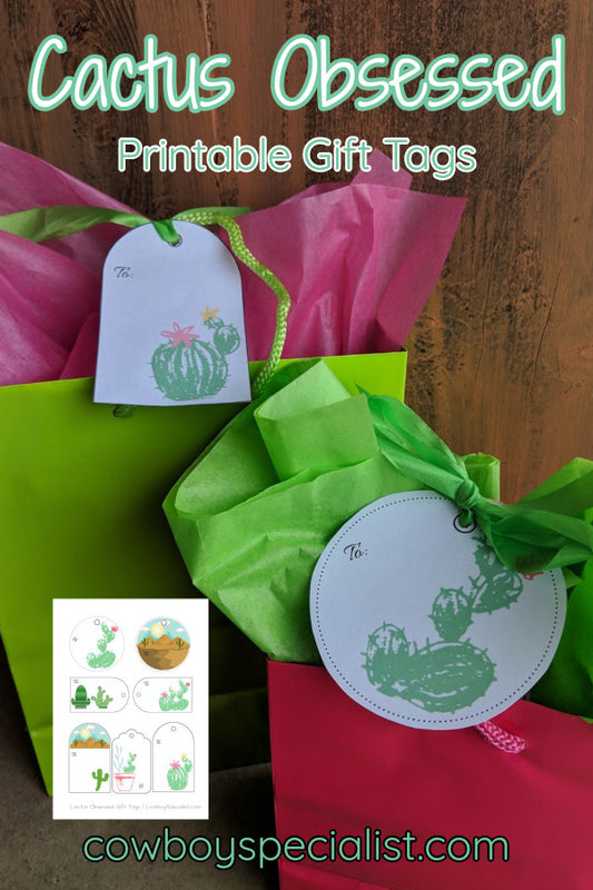 Cactus Obsessed Printable Gift Tags