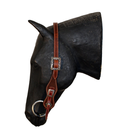 Picture of C&L Rounder Pole Style Headstall Square Buckle HS000008