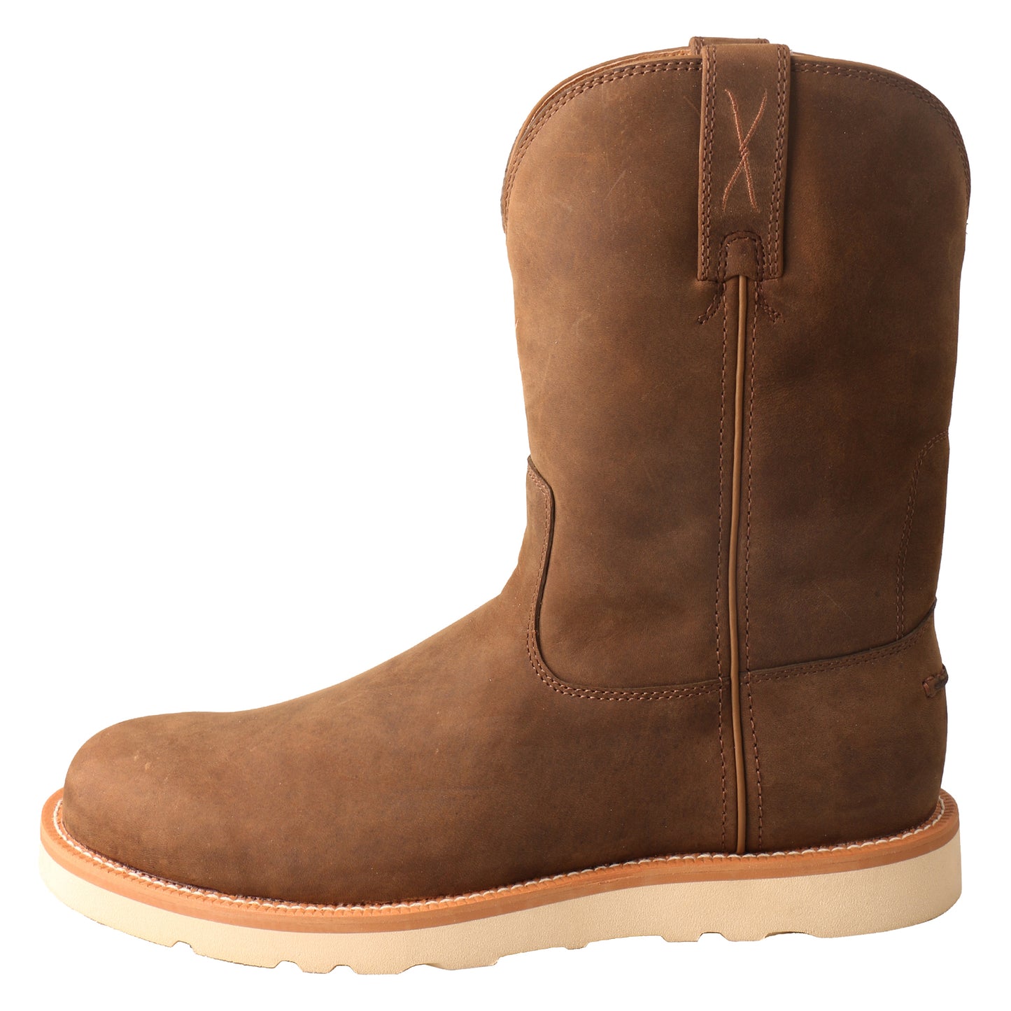 Picture of front of Men's Twisted X Pull On Soft Toe 10" Work Pull On Wedge Sole Boot MCB0001