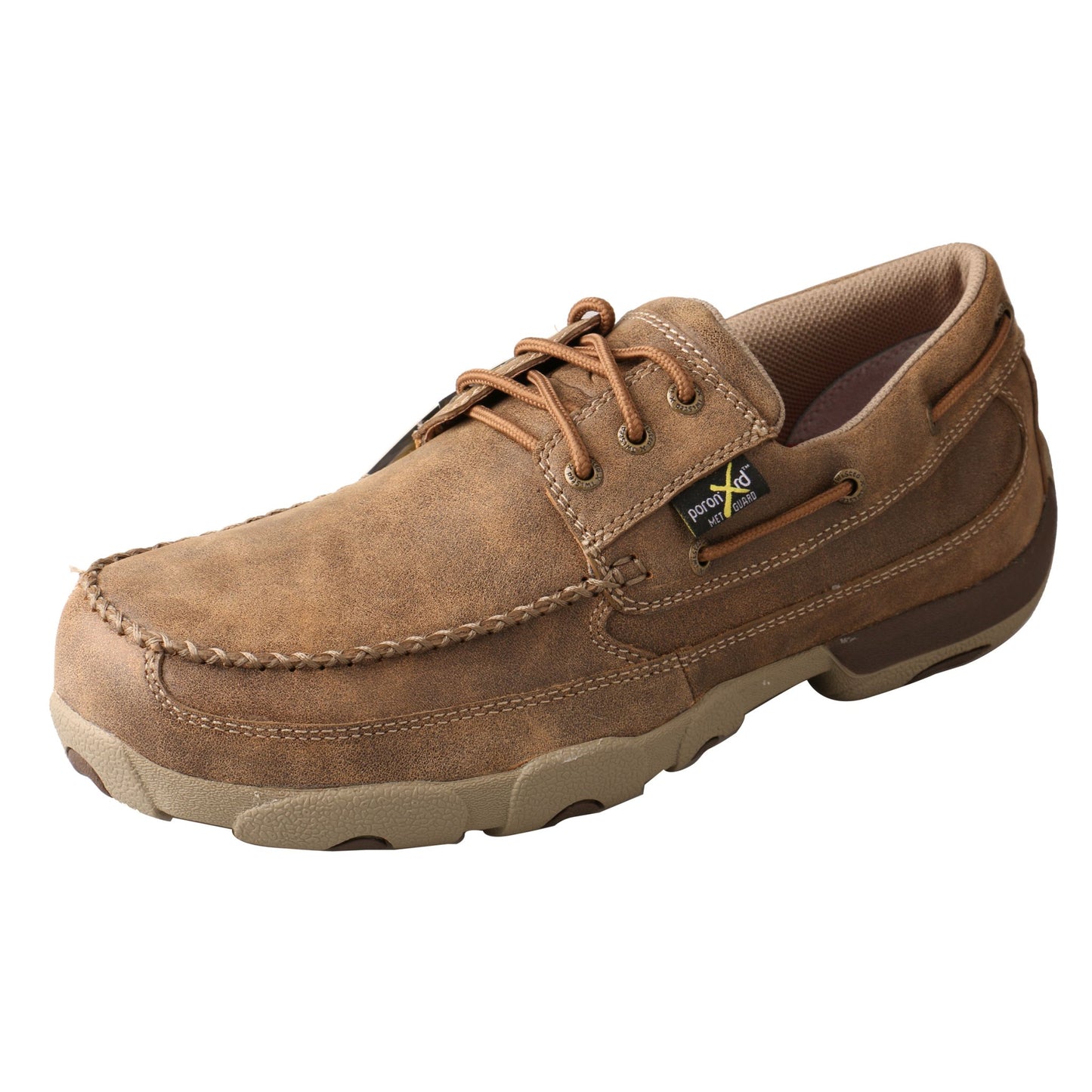 Picture of front outside of Men's Twisted X Safety Toe Work Boat Shoe Driving Moc MDMSTM1