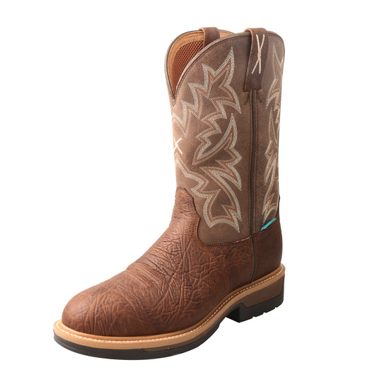 Picture of front outside of Men's Twisted X Comp Toe Lite Western Work Boot - WP MLCCW03