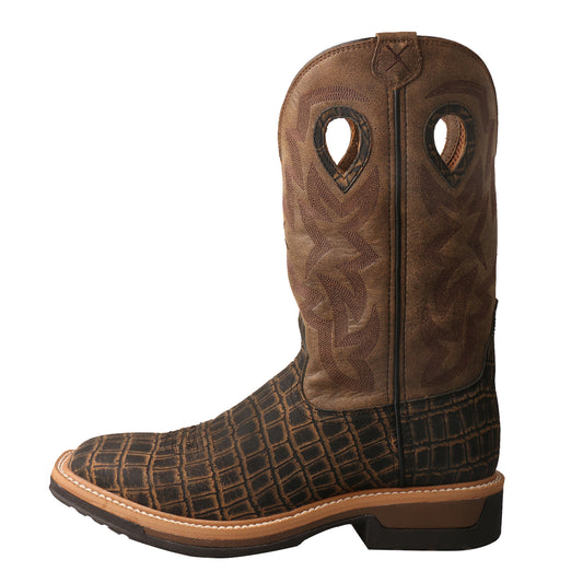 Picture of front of Men's Twisted X Pull On Soft Toe 12" Western Work Boot MLCW023