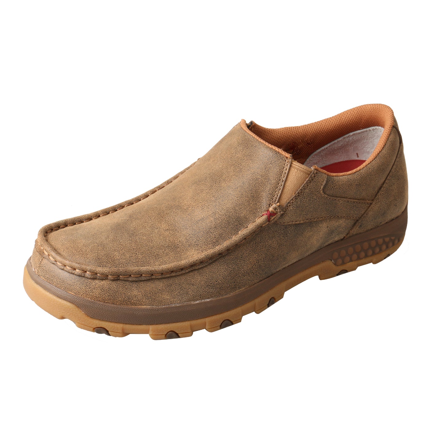 Picture of front outside of Men's Twisted X CellStretch Slip-On Driving Moc MXC0003