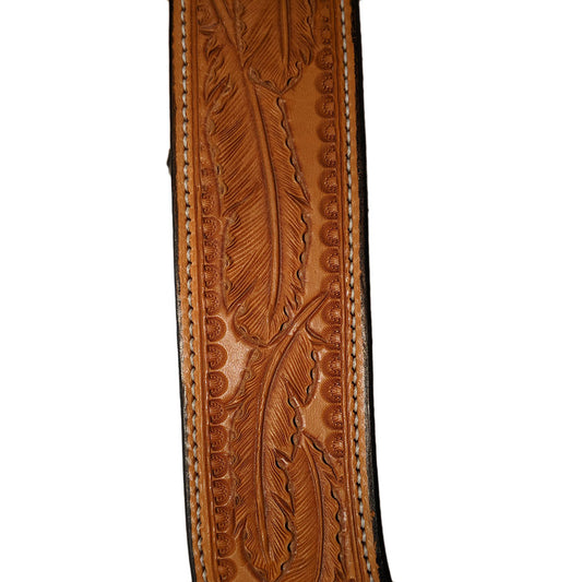 Picture of C&L Feather Tooled Pulling Collar w/oval Stainless Buckles PC000005