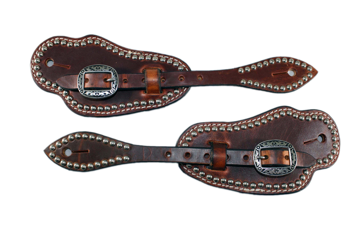 Picture of C&L Bib Style Spur Straps Spotted Oval Jeremiah Watt Buckle SS000002